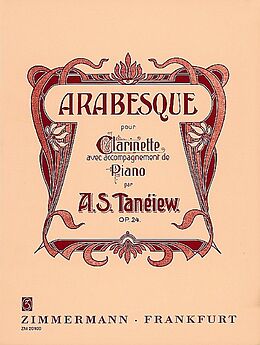 Alexander Taneev Notenblätter Arabesque op.24 für Klarinette