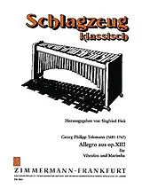 Georg Philipp Telemann Notenblätter Allegro aus op.13 für Vibrafon