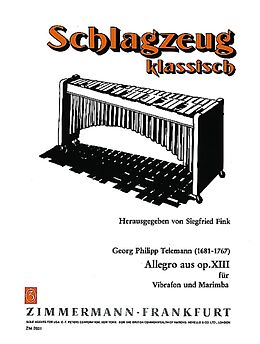 Georg Philipp Telemann Notenblätter Allegro aus op.13 für Vibrafon