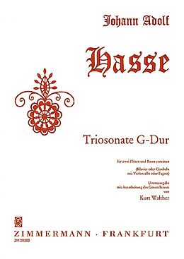 Johann Adolph Hasse Notenblätter Triosonate G-Dur für 2 Flöten