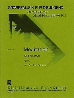 Siegfried Behrend Notenblätter Meditation für 5 Gitarren