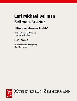 Carl Michael Bellman Notenblätter 10 Lieder aus Fredmans Episteln