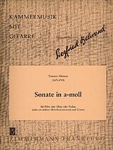 Tomaso Albinoni Notenblätter Sonate a-Moll - für Flöte und Gitarre