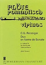 Carl Gottlieb Reissiger Notenblätter Duo en forme de sonate für