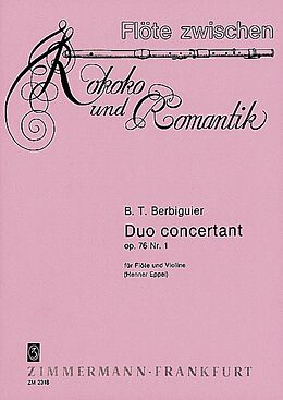 Benoit Tranquille Berbiguier Notenblätter Duo concertant op.76,1