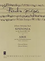 Johann Sebastian Bach Notenblätter Sinfonia aus der Kantate BWV209/Arie Schlafe mein Liebster