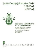 Johann Adolf Hasse, Johann J. Quantz, König von Preußen Friedrich II. Notenblätter Pastorales und Sicilianos des 18. Jahrhunderts