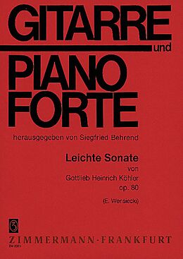 Gottlob Heinrich Köhler Notenblätter Leichte Sonate op.80 für