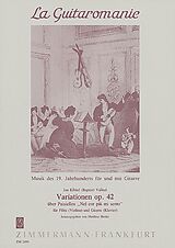 Johann Baptist (Krtitel) Vanhal Notenblätter Variationen über Paisiellos Nel cor piu mi sento op.42