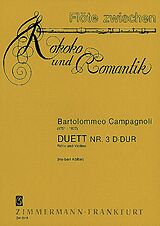 Bartolommeo Campagnoli Notenblätter Duett D-Dur Nr.3 für Flöte und Violine