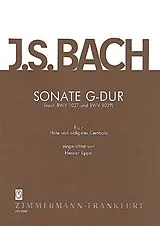 Johann Sebastian Bach Notenblätter Sonate G-Dur für Flöte und