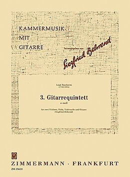 Luigi Boccherini Notenblätter Quintett e-Moll Nr.3