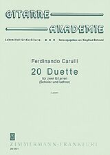 Benedetto Carulli Notenblätter 20 Duette für 2 Gitarren