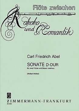 Friedrich Abel Notenblätter Sonate D-Dur