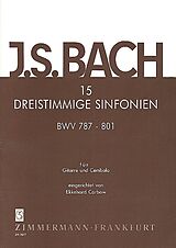 Johann Sebastian Bach Notenblätter 15 dreistimmige Sinfonien