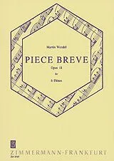 Martin Wendel Notenblätter Pièce brève op.18 für 6 Flöten