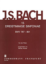 Johann Sebastian Bach Notenblätter 15 dreistimmige Sinfonien