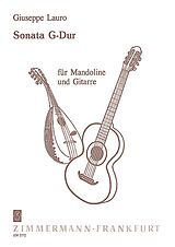 Giuseppe Lauro Notenblätter Sonate G-Dur für Mandoline und