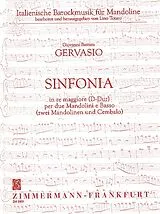 Giovanni Battista Gervasio Notenblätter Sinfonia D-Dur für 2 Mandolinen