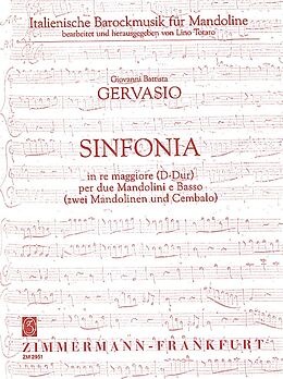 Giovanni Battista Gervasio Notenblätter Sinfonia D-Dur für 2 Mandolinen