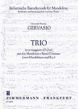 Giovanni Battista Gervasio Notenblätter Trio D-Dur