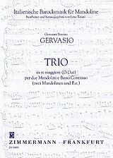 Giovanni Battista Gervasio Notenblätter Trio D-Dur