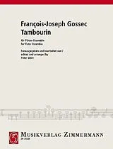 Francois Joseph Gossec Notenblätter Tambourin für Piccolo, 4 Flöten