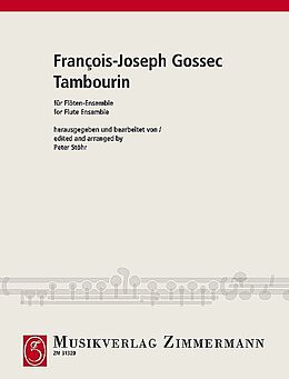 Francois Joseph Gossec Notenblätter Tambourin für Piccolo, 4 Flöten
