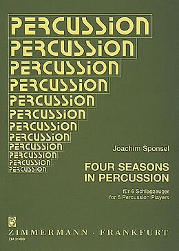 Joachim Sponsel Notenblätter 4 Seasons in Percussion für