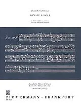 Johan Helmich Roman Notenblätter Sonate e-Moll für Flöte und Bc