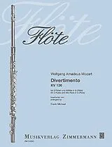 Wolfgang Amadeus Mozart Notenblätter Divertimento KV136 für 3 Flöten