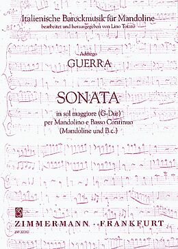 Addiego Guerra Notenblätter Sonata sol maggiore
