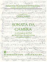 Giovanni Battista Gervasio Notenblätter Sonata da camera D-Dur für Mandoline