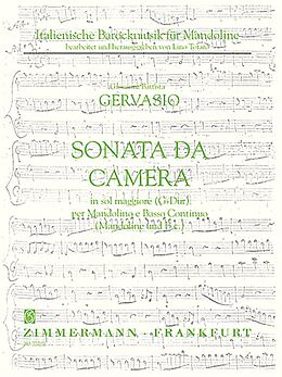 Giovanni Battista Gervasio Notenblätter Sonata da camera D-Dur für Mandoline
