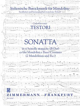 Carlo Giovanni Testori Notenblätter Sonate B-Dur