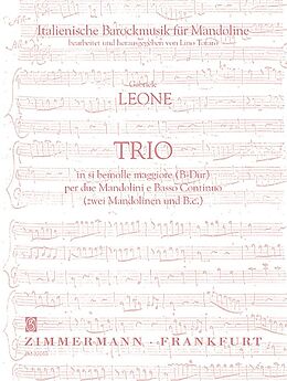 Gabriele Leone Notenblätter Trio B-Dur