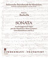 Emanuele Barbella Notenblätter Sonata G-Dur für 2 Mandolinen und BC