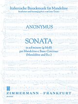 Anonymus Notenblätter Sonate g-Moll