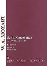 Wolfgang Amadeus Mozart Notenblätter 6 Kanzonetten nach Mozart