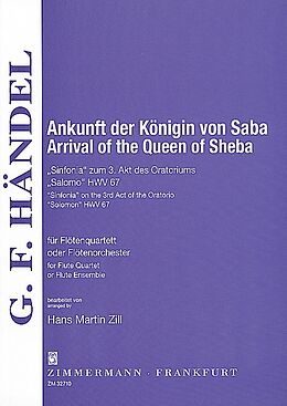 Georg Friedrich Händel Notenblätter Ankunft der Königin von Saba