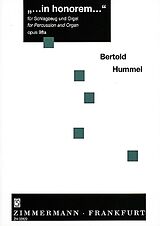 Bertold Hummel Notenblätter In honorem op.98a für Schlagzeug