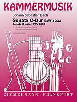 Johann Sebastian Bach Notenblätter Sonate C-Dur BWV1033 für Flöte