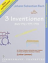 Johann Sebastian Bach Notenblätter 3 Inventionen für 2 Flöten