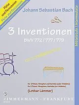 Johann Sebastian Bach Notenblätter 3 Inventionen für 2 Flöten