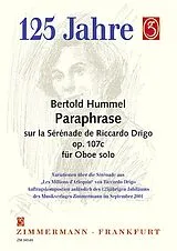 Bertold Hummel Notenblätter Paraphrase op.107c sur la Serenade de Riccardo Drigo