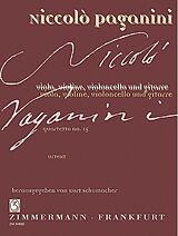 Nicolò Paganini Notenblätter Quartetto Nr.15 für Streicher und Gitarre