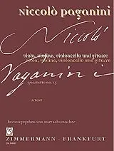 Nicolò Paganini Notenblätter Quartetto Nr.15 für Streicher und Gitarre