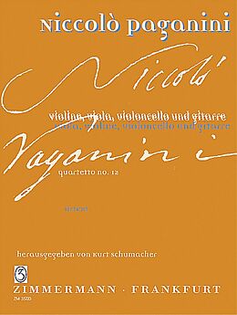 Nicolò Paganini Notenblätter Quartett a-Moll Nr.12