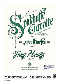Franz Pönitz Notenblätter Spukhafte Gavotte op.75 für 2 Harfen