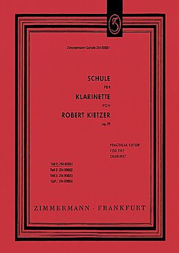 Robert Kietzer Notenblätter Schule für Klarinette Band 1